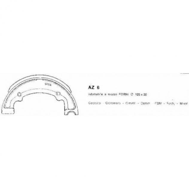 Ceppi freno forma AZ 6 da 125 x 20 - Foto 3