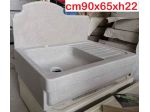 Lavello lavandino cucina in marmo granito pietra 90 cm