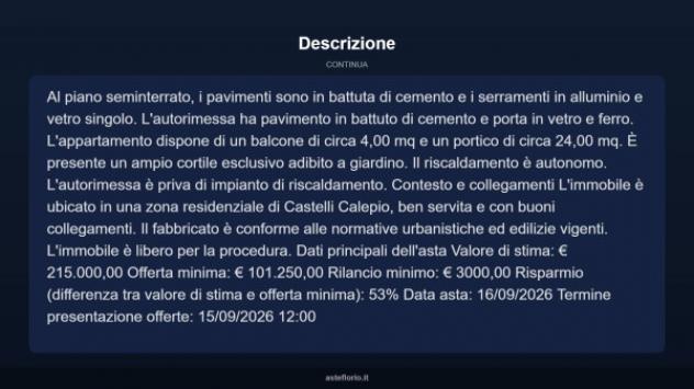 Immobile in asta di 139 m² con più di 5 locali e box auto in vendita a Castelli Calepio - Foto 15