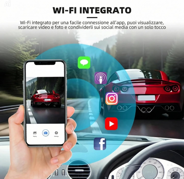 Dash Cam Auto mini Full HD 1080P – Videocamera 120° con Visione Notturna - Foto 6