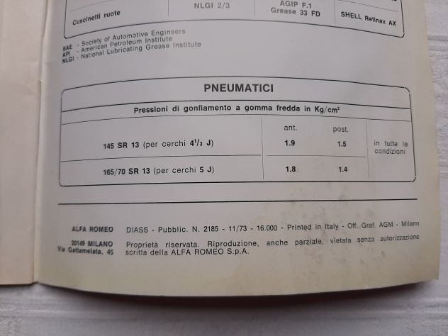 ALFA ROMEO ALFASUD TI ANNO 1973 USO E MANUTENZIONE ORIGINALE - Foto 4