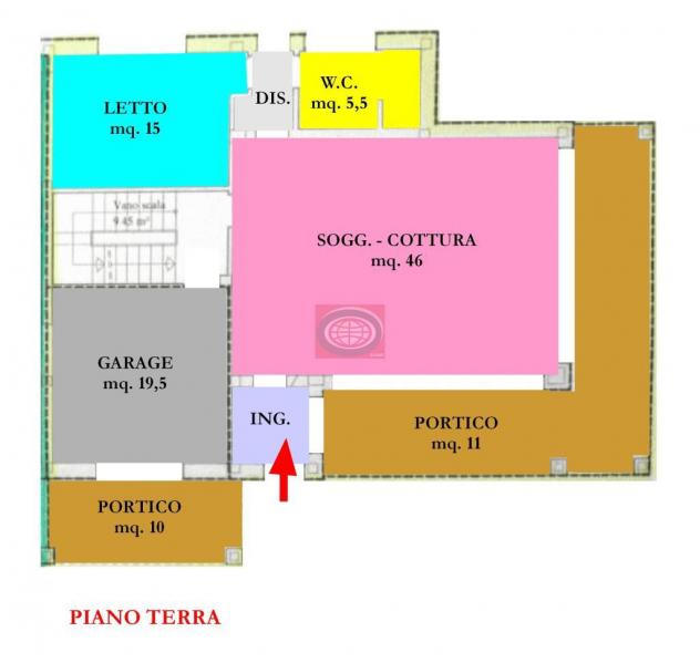 BAGNAROLA - porzione di trifamiliare ( centrale ) allo STATO GREZZO - Foto 2