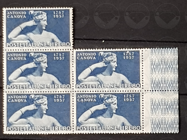ITALIA francobolli in blocco di 5 - 1944-1958 - Foto 4