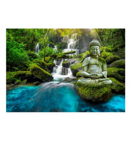 Fotomurale Adesivo Con Buddha Nella Cascata Arredalacasa - Foto 2