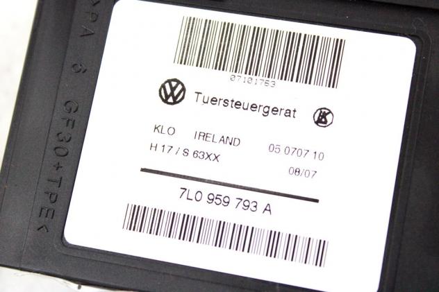 7L0837461F MOTORINO MECCANISMO ALZA-VETRO ALZA-CRISTALLO PORTA ANTERIORE SINISTRA VOLKSWAGEN TOUAREG 3.0 D 4X4 165KW AUT 5P (2007) RICAMBIO USATO 7L09 - Foto 7