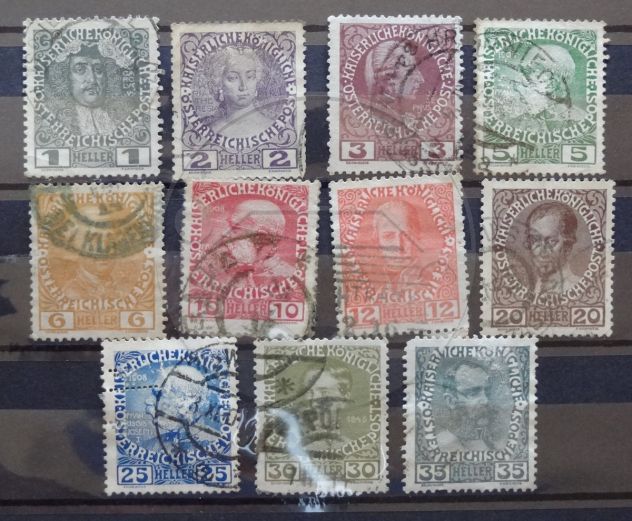 AUSTRIA 1900-1909 Lotto di 55 francobolli - Foto 5