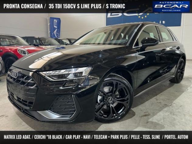 AUDI A3 SPB 35TDI Stronic S line"18 Sline/Matrix/Key/Telec rif. 24077134