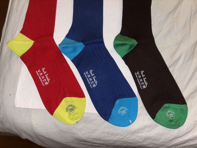 3 PAIA DI CALZE NUOVE LEGGERE DA UOMO FIRMATE ORIGINALI”PAUL SMITH”MADE IN ITALY - Foto 8