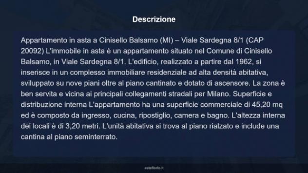 Immobile in asta di 45 m², box auto in vendita a Cinisello Balsamo - Foto 10