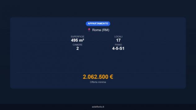 Immobile in asta di 495 m² con più di 5 locali e box auto in vendita a Roma - Foto 16
