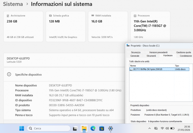 Dell Latitude 5320 13" Full HD Touch i7-1185G7 3.0-4.9GHz Ram 16GB SSD 256GB - Foto 8