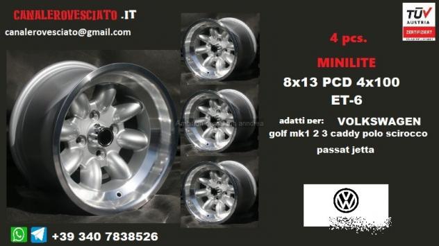 Cerchi minilite 8x13 4x100 et-6 volkswagen