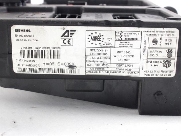 038906019FC KIT ACCENSIONE AVVIAMENTO VOLKSWAGEN SHARAN 1.9 D 4X4 85KW 6M 5P (2002) RICAMBIO USATO CON CENTRALINA MOTORE, QUADRO STRUMENTI CONTACHILOM - Foto 8