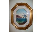 Quadro dipinto con cornice legno classica mis33x40