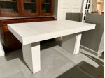 NUOVO TAVOLO Cm. 160x90 all. Cm. 410x90 LEGNO NOBILITATO FIN. BIANCO CONSUMATO