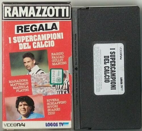 RAMAZZOTTI REGALA I SUPERCAMPIONI DEL CALCIO VHS OTTIMO