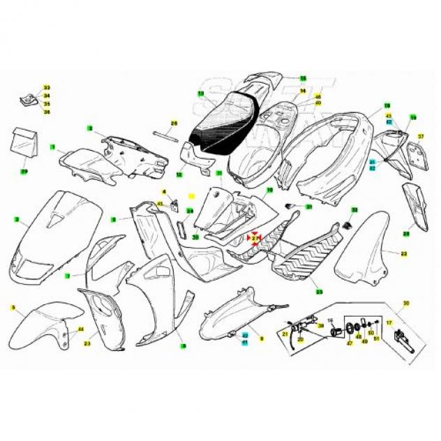 Scatola portaattrezzi Aprilia SR 94-96 AP8231561 - Foto 6