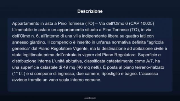 Immobile in asta di 49 m² in vendita a Pino Torinese - Foto 4