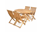Set da giardino 1 tavolo 4 Sedie in legno Hecht Basic set 4