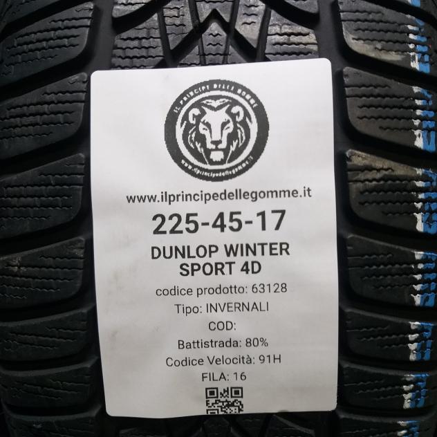 4 GOMME 225 45 17 DUNLOP A63128 - Foto 2
