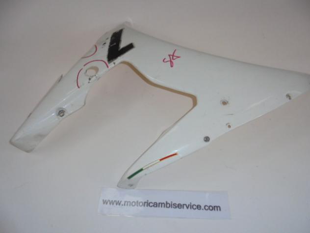 CARENA SINISTRA SUPERIORE IN VETRORESINA YAMAHA YZFR6 RJ03 (2003-2004) 5SLY283U90P0 NON ORIGINALE DA RIVERNICIARE - Foto 2