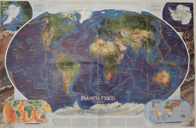 Poster Mappa Pianeta Fisico, National Georaphic Society - Foto 2