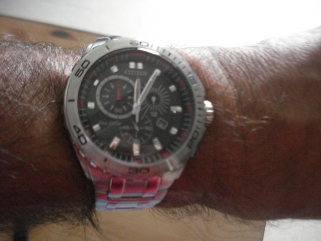 Citizen ecodrive acciaio cronografo datario 5 atm