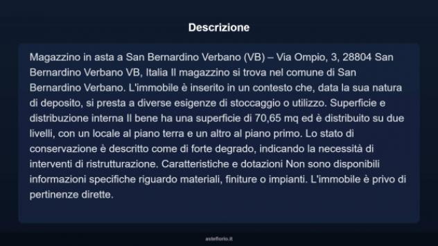 Immobile in asta di 70 m² in vendita a San Bernardino Verbano - Foto 3