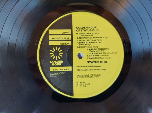 Status Quo-Down the dustpipe LP 33 giri Etichetta:Golden Hour GH 604 anno 1975 - Foto 6