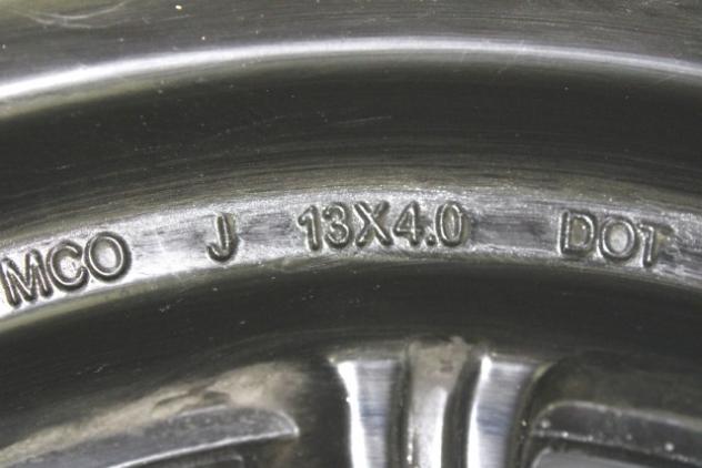 KYMCO DOWNTOWN 350 TCS 42601LEA7E00NHA CERCHIO RUOTA POSTERIORE 13X4.0 21 - 23 REAR WHEEL PNEUMATICO 50% - Foto 4