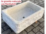 Lavello lavandino per cucina in pietra granito beige 70cm