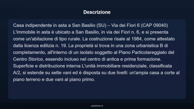 Immobile in asta di 105 m² con più di 5 locali in vendita a San Basilio - Foto 17