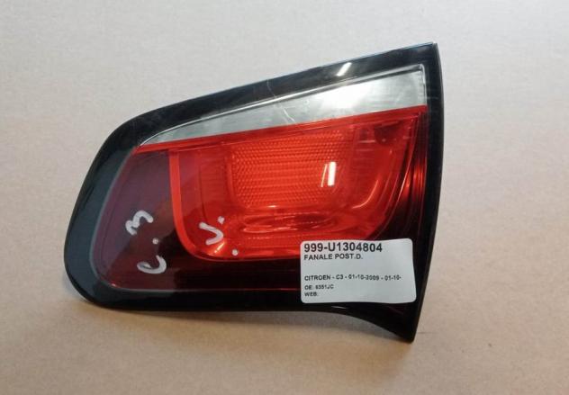FANALE POST. DX 999-U1304804 Parti elettriche Fanaleria Fanali Fanale post. dx. CITROEN - C3 - 01-10-2009 - 01-10-2016
