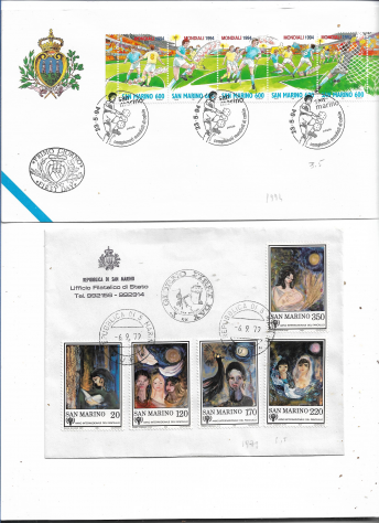 1964/1995 SAN MARINO N 80 FRANCOBOLLI USATI SU 28 BUSTE FDC - Foto 7