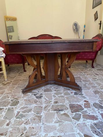 Tavolo Rettangolare in Legno Massiccio – Base Lavorata - Foto 3