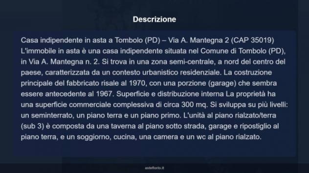 Immobile in asta di 300 m², box auto in vendita a Tombolo - Foto 10