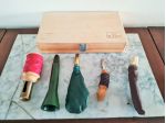 Richiami vintagein cofanetto di legno .