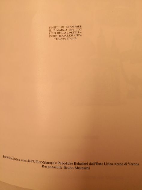 Libro "Teatro Filarmonico - opere e concerti anno 1980" - Foto 5