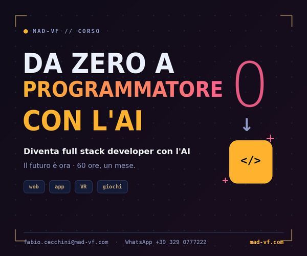 Sviluppatore Software, AI e Formatore | Realizzo Progetti e Ti Insegno a Crearli