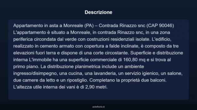 Immobile in asta di 160 m² con più di 5 locali in vendita a Monreale - Foto 18