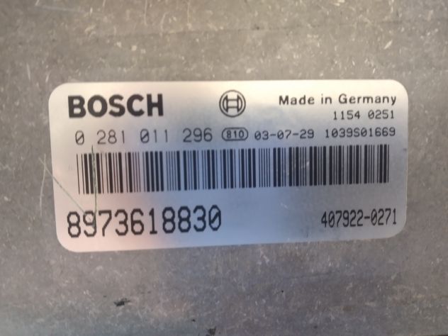 CENTRALINA MOTORE 0281011296 8973618830 ECU (unità di controllo motore) Isuzu D - Foto 5