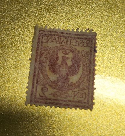 Francobolli serie floreale con aquila Sabauda 1901 - Foto 2