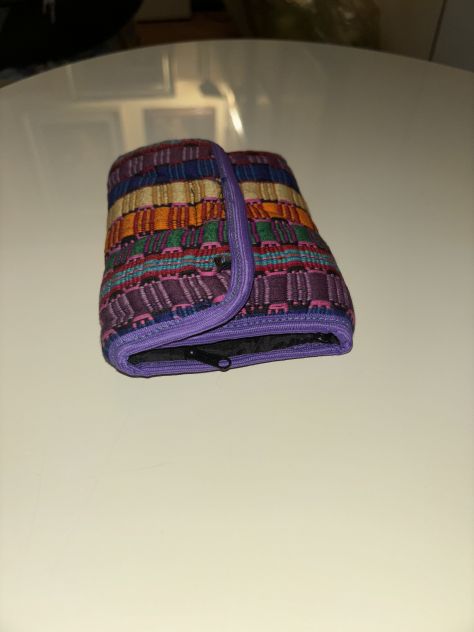 UN PORTAFOGLIO NUOVO CHE DIVENTA ANCHE BORSA PICCOLA POCHETTE UNISEX ETNICO IN S - Foto 2