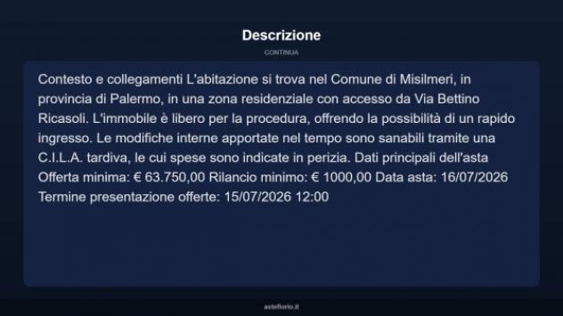 Immobile in asta di 137 m² con più di 5 locali in vendita a Misilmeri - Foto 12