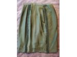 elegante gonna raso in seta verde