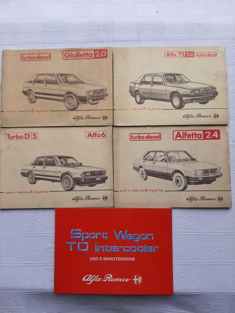 ALFA ROMEO TURBO DIESEL 5 PEZZI IN BLOCCO ORIGINALI - Foto 2