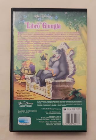 VHS IL LIBRO DELLA GIUNGLA WALT DISNEY I CLASSICI VIDEOCASSETTA+ LA BUSTA 1993 - Foto 3