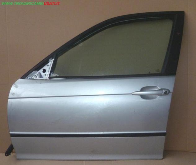 PORTA ANT.S. ARGENTO C/ALZ. E SERR.  Carrozzeria  Lamierati esterni  Porte  Porta ant. sx. BMW - Serie 3 E46 4 porte - 01-02-1998 - 01-09-2001, BMW -