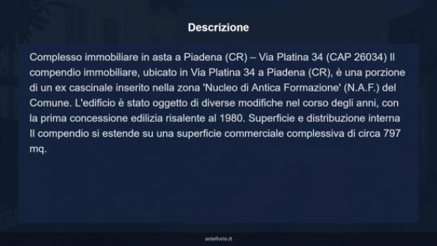 Immobile in asta di 797 m² in vendita a Piadena Drizzona - Foto 6