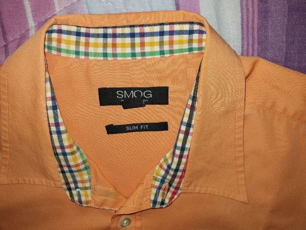 Camicia nuova da uomo arancione, taglia L, veste slim fit. - Foto 2